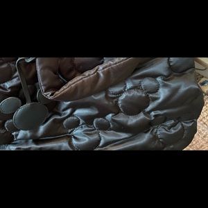 Zara Mickey Mouse Quilted Nylon tote bag- Black